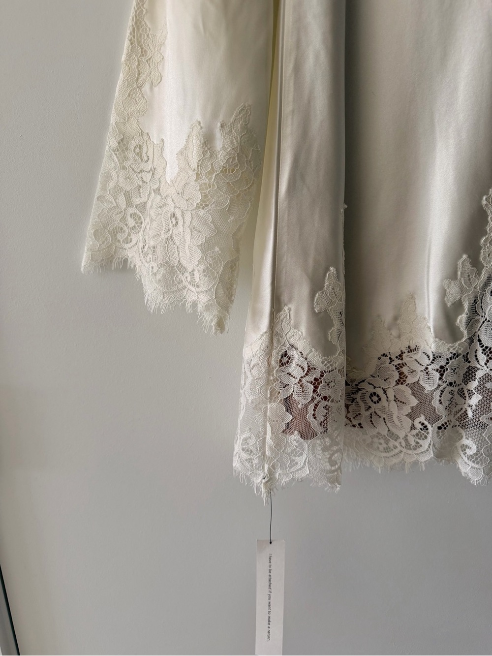 Reformation Blanche Dress Satin Lace Trim - Picture 11 of 14